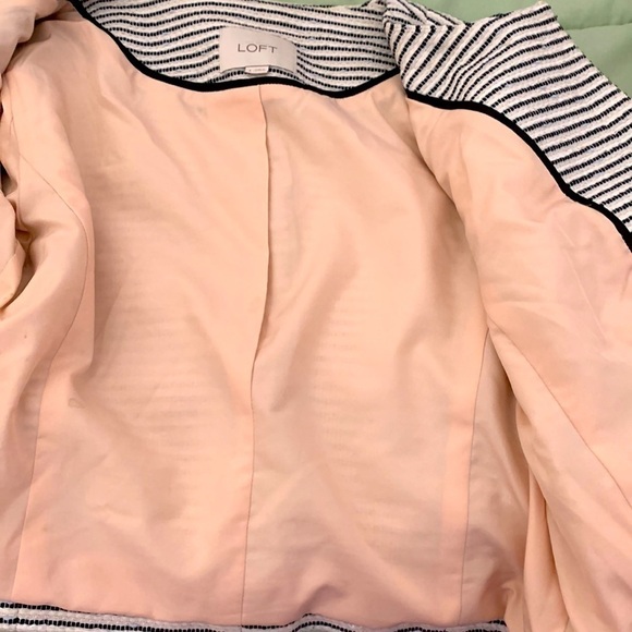 Loft Jacket, Sz 4, Blk & Ivory Woven Fabric - Picture 4 of 7